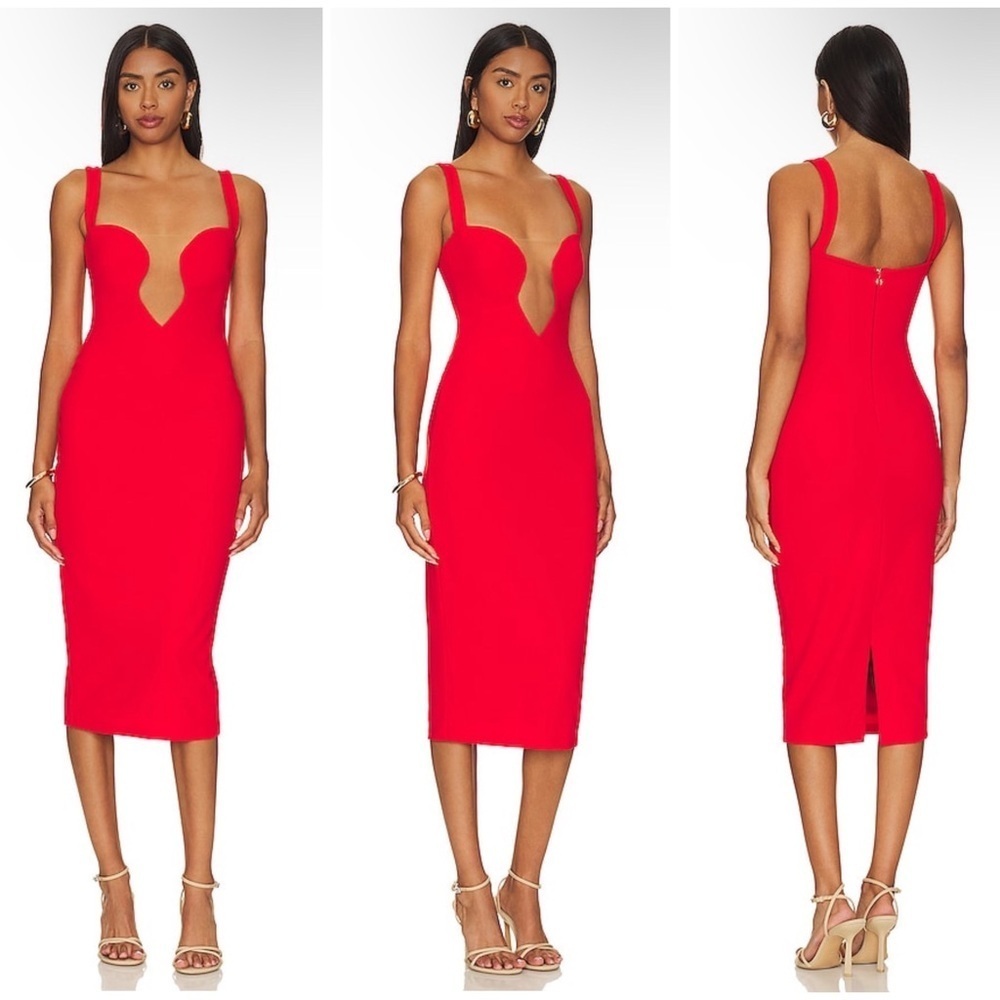 Nookie Minx Midi In Cherry Size Xs